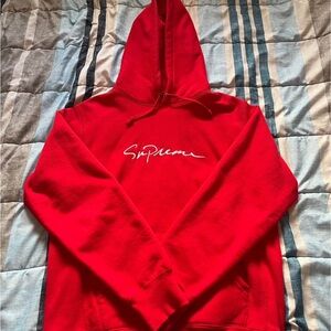 Supreme Signature Red Hoodie
